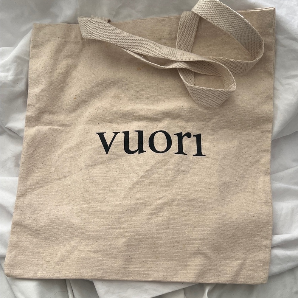 Vouri NEW Beige Canvas Tote Bag